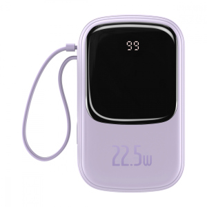 Портативна Батарея Baseus Q Pow Digital Display 22.5W 20000mAh (With Type-C Cable) purple краща модель в Чернігові