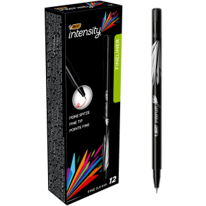 Вкладиші для ручок BIC Intensity Fine Black 12 шт (3086123449206) краща модель в Чернігові