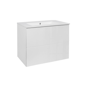 Комплект Qtap Tern 700х580х437 White тумба підвісна + раковина врізна QT1772TPL7013070CW краща модель в Чернігові