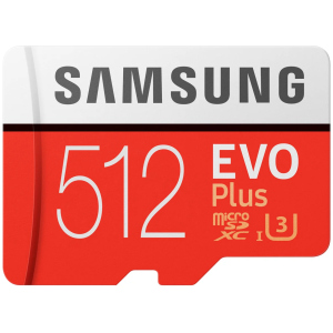 Samsung EVO Plus microSDXC 512GB UHS-I Class 10 + SD адаптер (MB-MC512HA/RU) в Чернигове