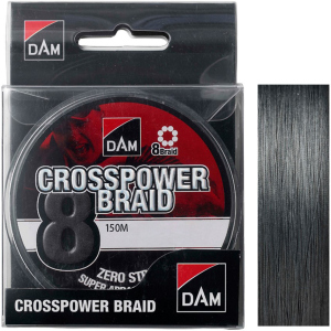 Шнур DAM Crosspower 8-Braid 150 м 0.10 мм 5.4 кг Темно-сірий (66586) краща модель в Чернігові