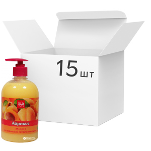 Упаковка мыла Bioton Cosmetics косметического антибактериального Абрикос 500 мл х 15 шт (4820026153001) лучшая модель в Чернигове