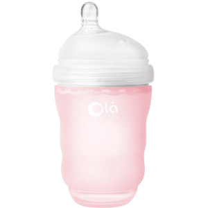 Дитяча силіконова антиколікова пляшечка Olababy GentleBottle Rose Рожевий 240 мл (80850) в Чернігові