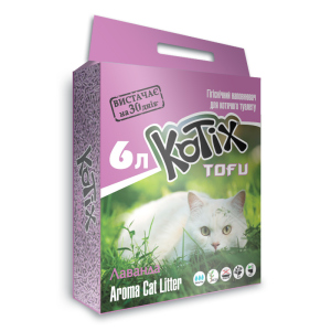 Наполнитель для кошачьего туалета Kotix Тофу Lavender Соевый комкующий 2.55 кг (6 л) (6972345440053) ТОП в Чернигове