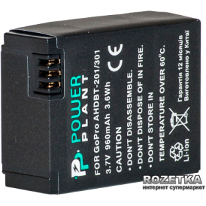 Aккумулятор PowerPlant для GoPro HERO 3, AHDBT-201, 301 (DV00DV1357) лучшая модель в Чернигове