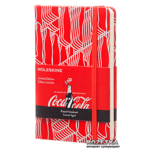 Нотатник Moleskine Coca-Cola 9 х 14 см 192 сторінки в лінійку Червона (8051272891249) ТОП в Чернігові