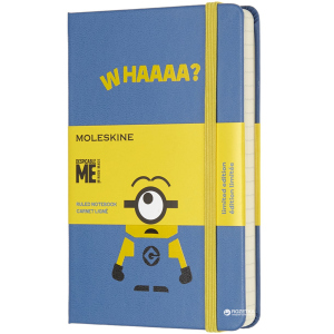 Записная книга Moleskine Minions 9 x 14 см 192 страницы в линейку Голубая (8055002855372) в Чернигове