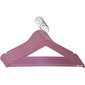 Набор вешалок для одежды Мій Дім EveryDay 44.5х23х1.2 см 6 шт Розовых (RE05163P/6) ТОП в Чернігові