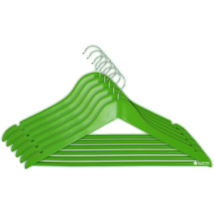 Набор вешалок для одежды Мій Дім EveryDay 44.5х23х1.2 см 6 шт Зеленая (RE05163G/6) ТОП в Чернигове