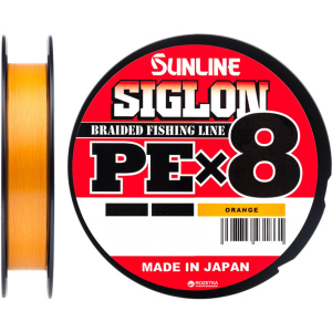 Шнур Sunline Siglon PE х8 150 м # 0.8/0.153 мм 6 кг Оранжевый (16580988) ТОП в Чернигове