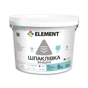 Финишная шпатлевка "ELEMENT" 8 кг надежный