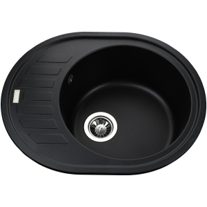 Кухонна мийка GLOBUS LUX Arno 620х500 чорний (000020962) краща модель в Чернігові