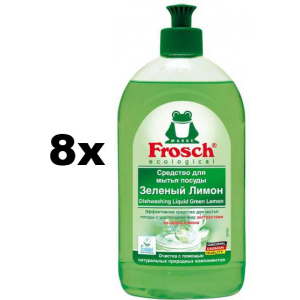 Упаковка очищающего бальзама для посуды Frosch Зеленый лимон 500 мл х 8 шт (4009175061836) ТОП в Чернигове