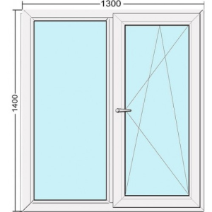 Окно металлопластиковое Виконда Олимпия 1400х1300 мм с одной активной створкой (3170000)