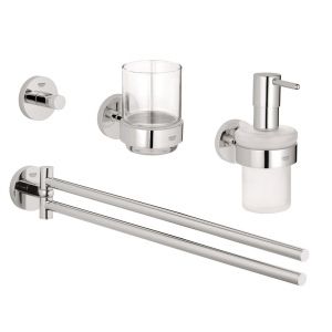 хорошая модель Набор аксессуаров 4в1 Grohe Essentials 40846001 хром (29458)