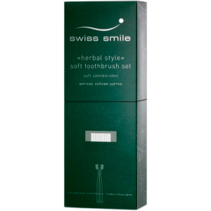 Зубні щітки супер-м'які Swiss Smile Herbal Bliss Трав'яна насолода чорного та зеленого кольору 2 шт (900-905) (7640131979078/7640131976046) в Чернігові