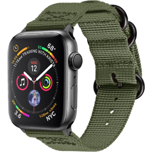 Ремешок Promate Nylox-38 для Apple Watch 38-40 мм 1/2/3/4/5/6/SE Green (nylox-38.green) лучшая модель в Чернигове