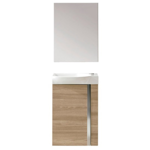 Комплект мебели ROYO Elegance 45 Pack с тумбой и умывальником 45 см + зеркало 45х60 см Sandy Walnut 122913 лучшая модель в Чернигове